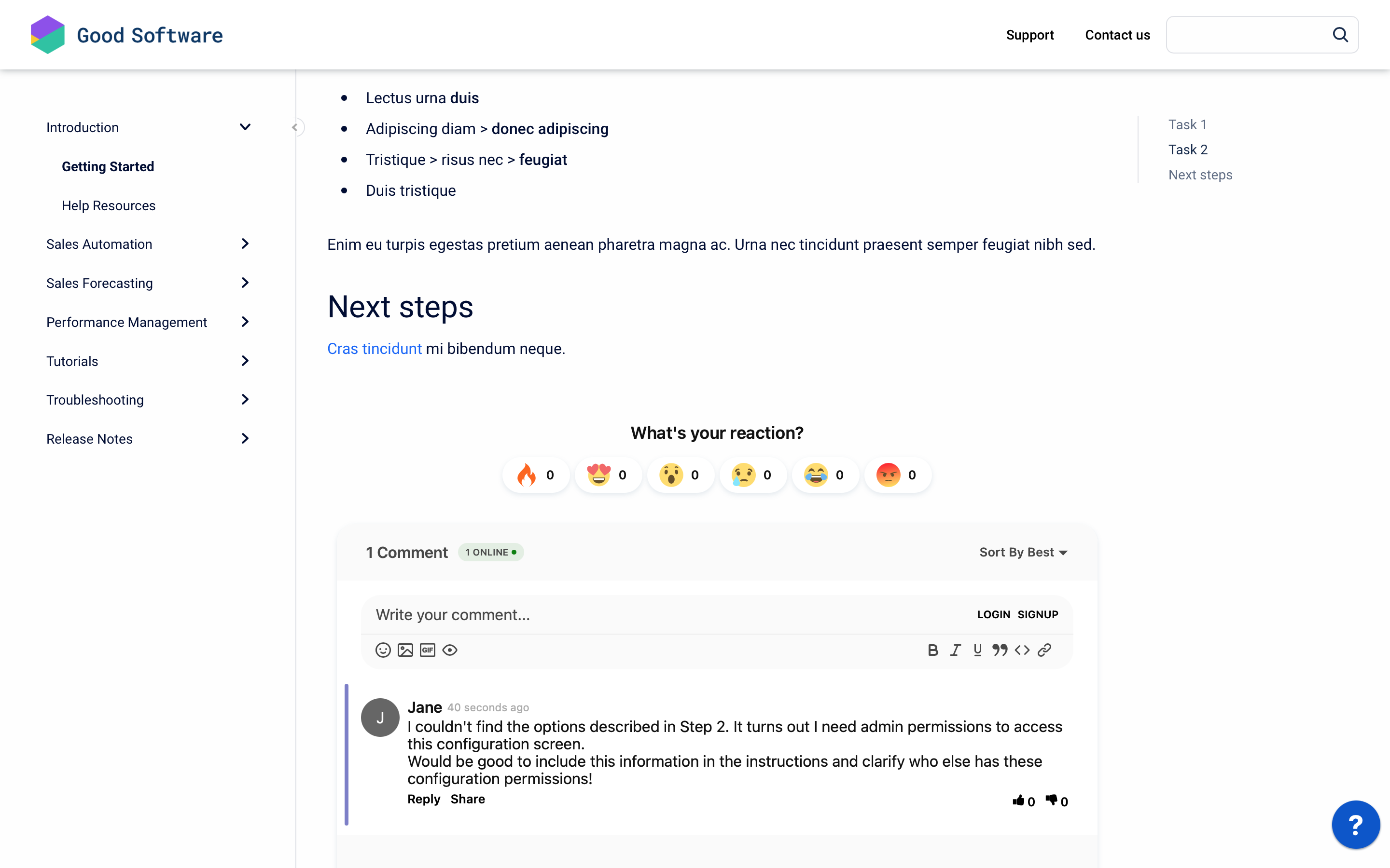 A hyvor talk comment box and rating feature on a Viewport article page