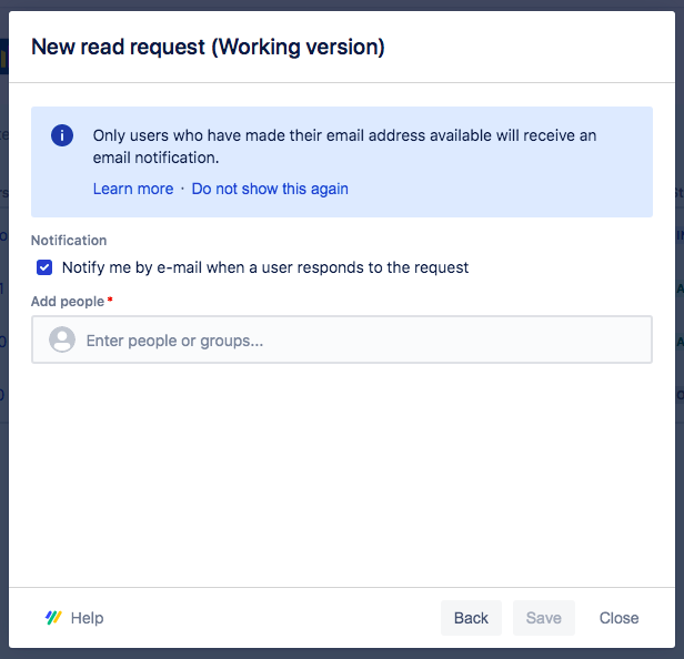 Create read request add people step