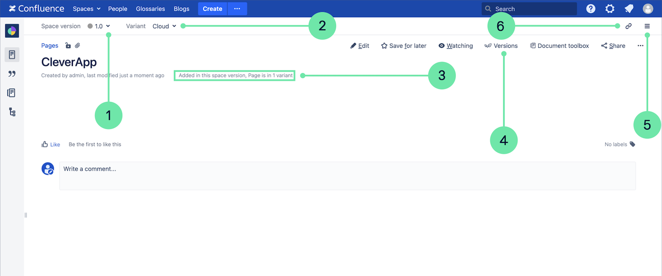 Scroll Versions UI in Confluence page view