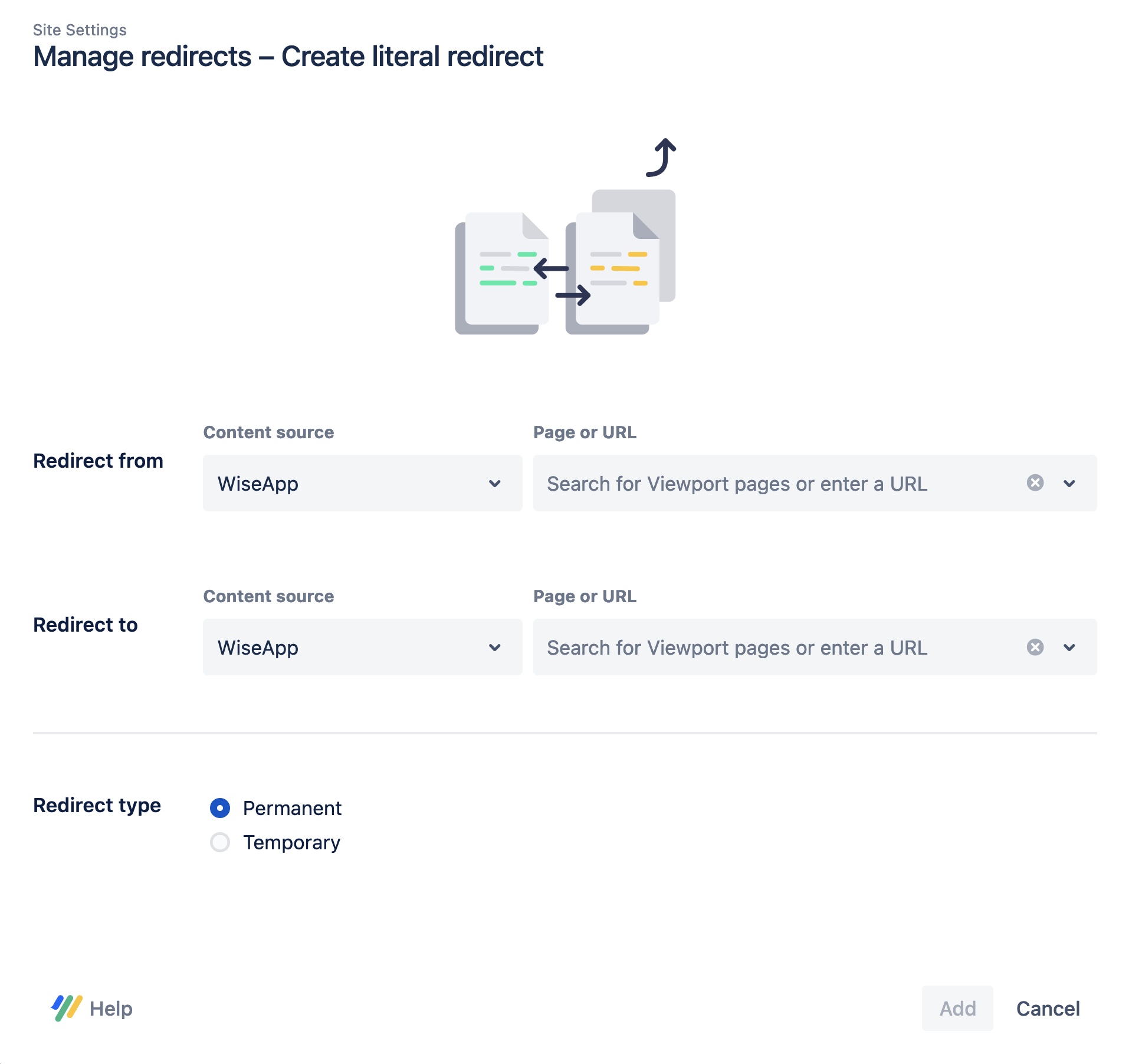 Set up and manage literal redirects