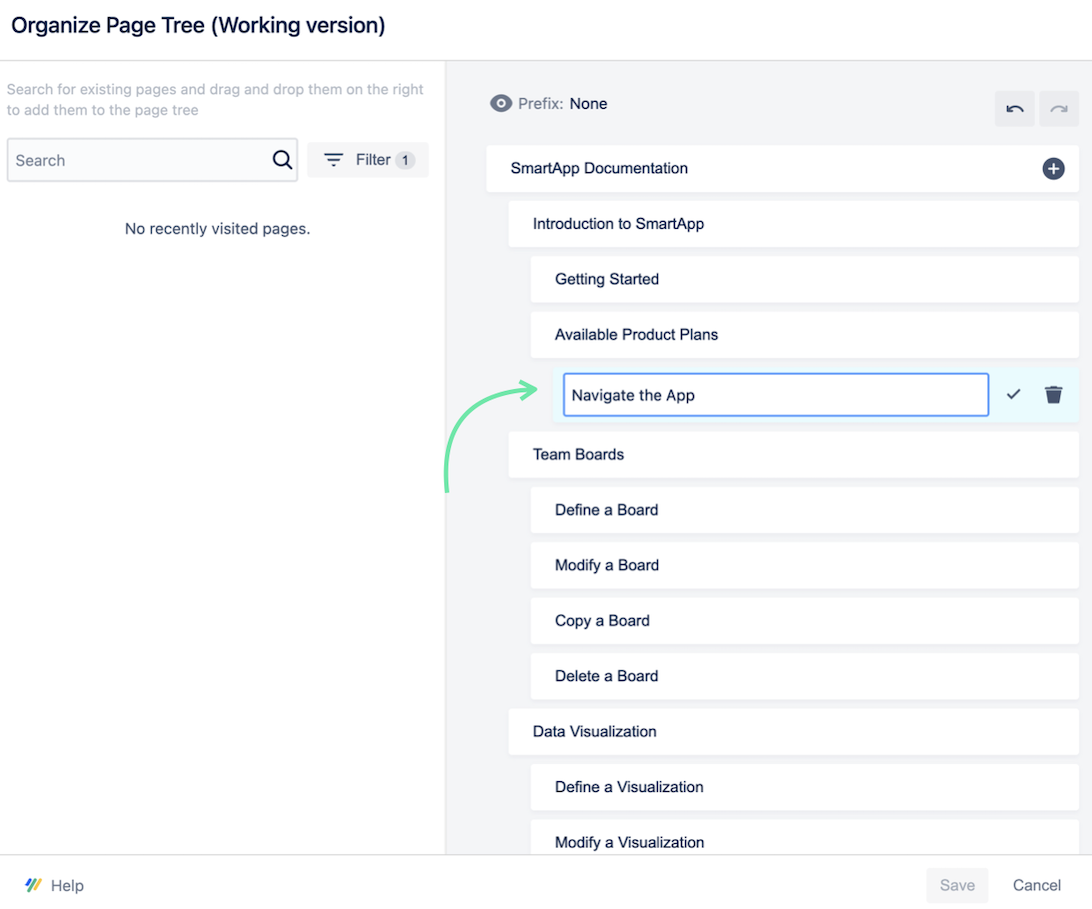 Create new page via Organize Page Tree