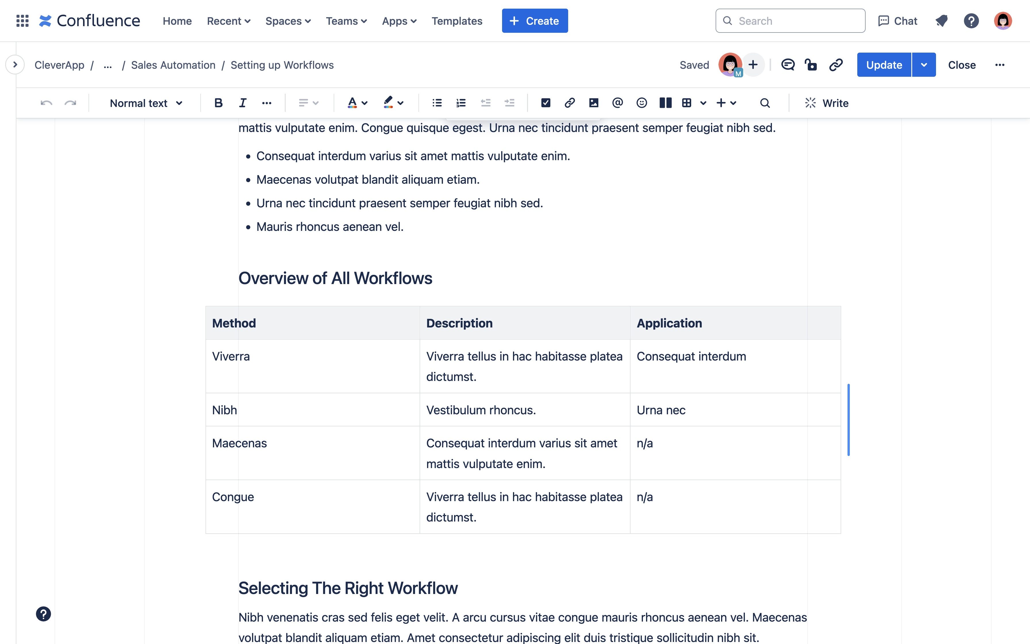 Making a table wider in the Confluence editor