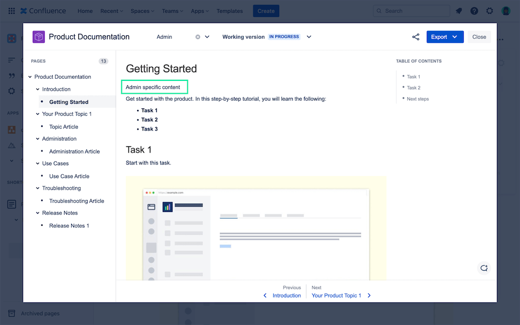 Document Reader with Admin variant selected