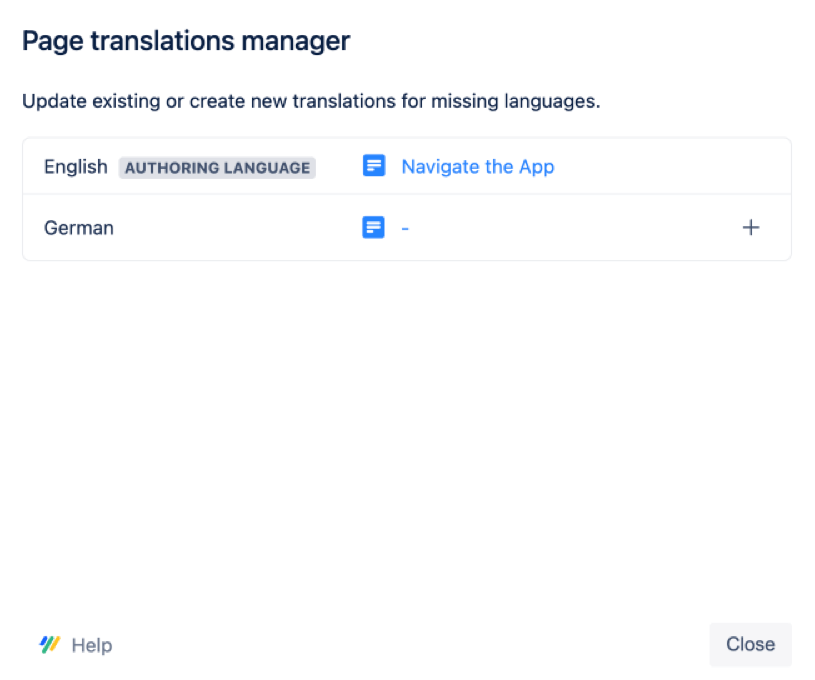 Create translation via Scroll page details screen