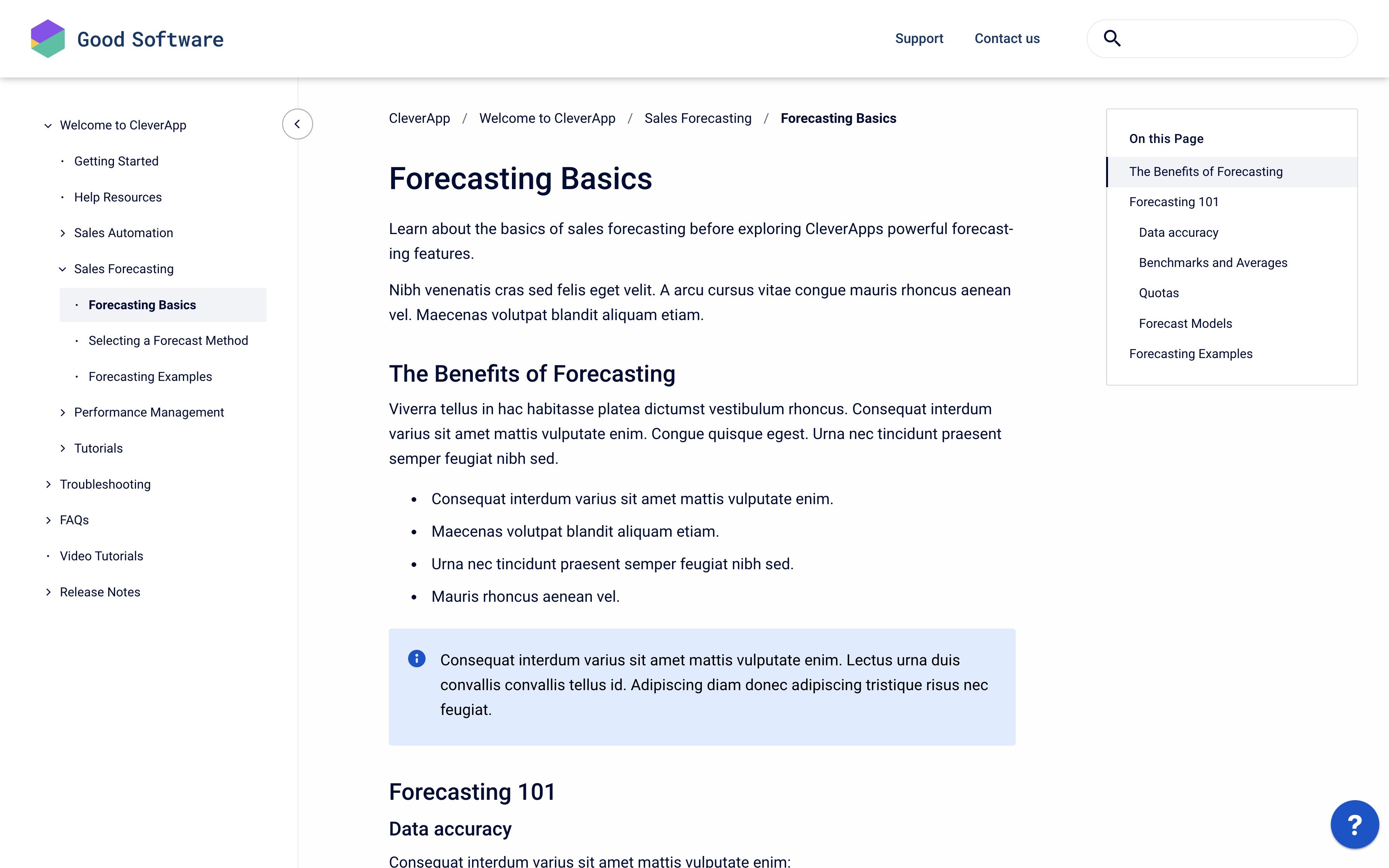 Help center theme article page