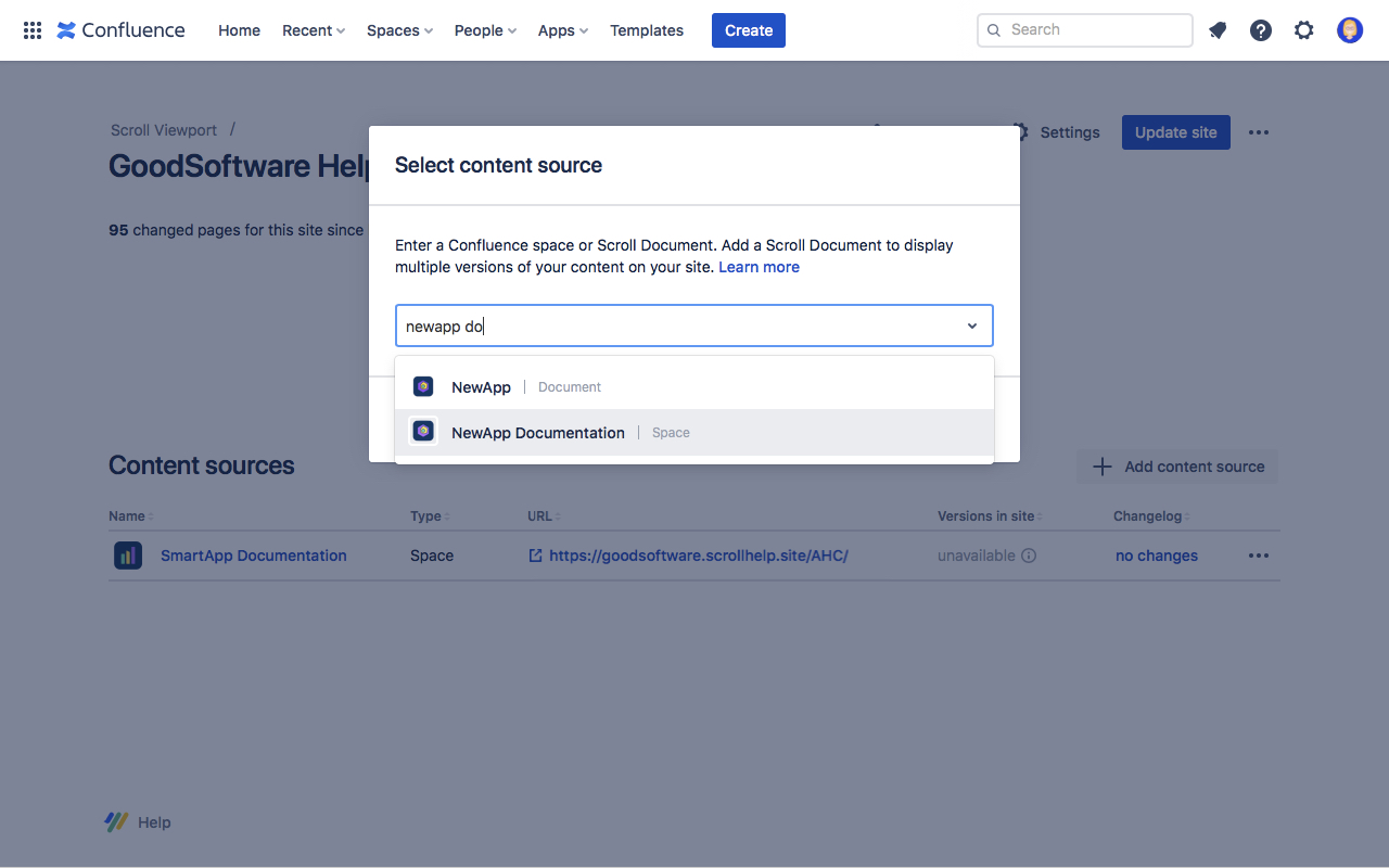 Add content source dialog - Select content source - Select space.jpeg