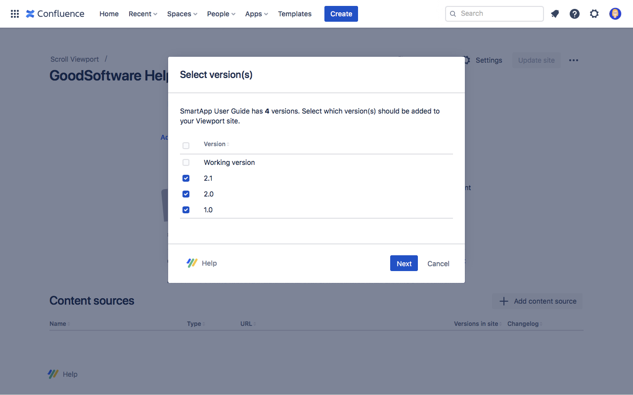 Add content source dialog - Select versions - 3 versions selected.jpeg