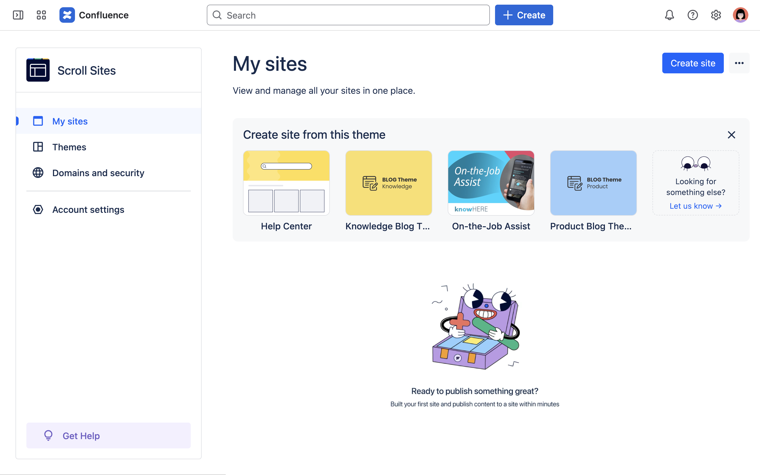 My sites - Empty state.png