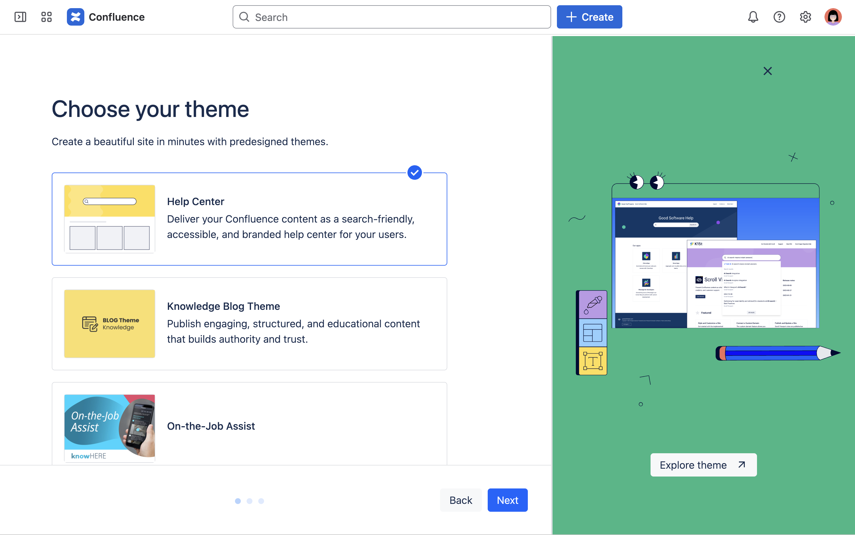 Create site wizard - 1 Choose theme.png