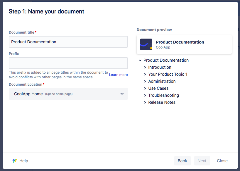 Start from template - Product Documentation - Step 1.png