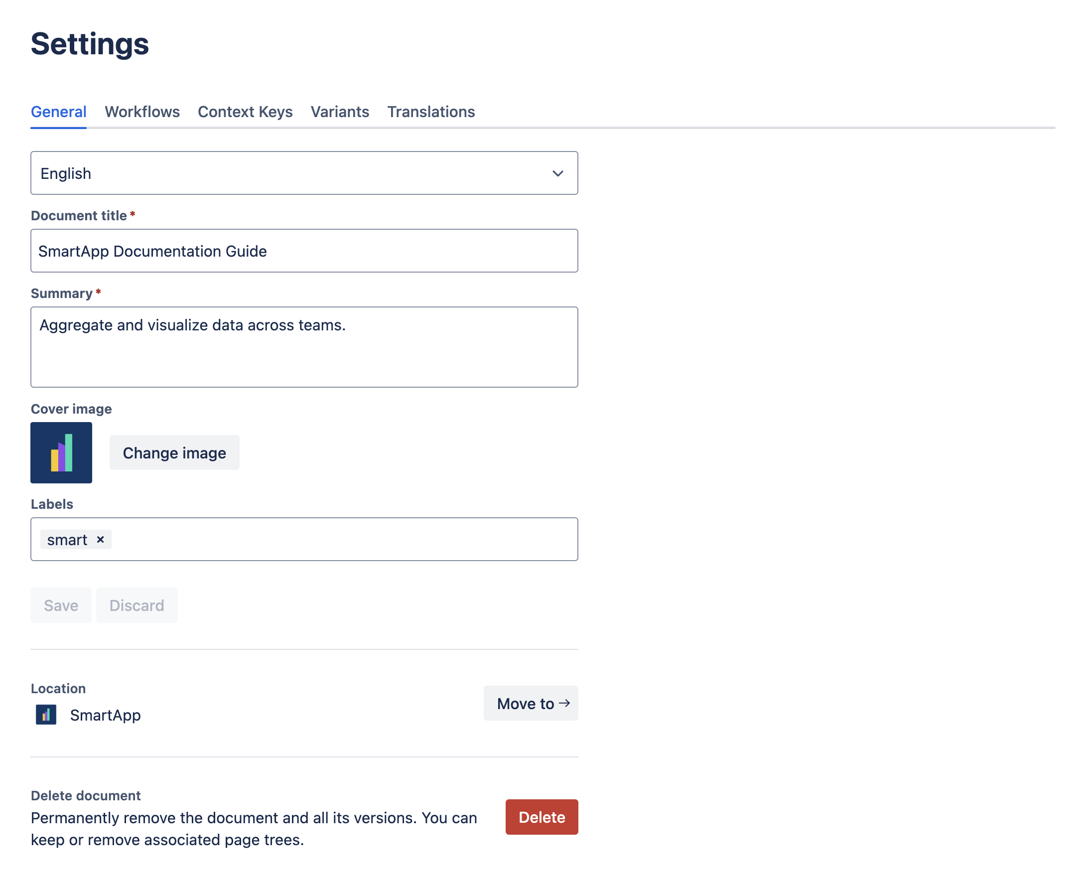 General document settings in Scroll Documents