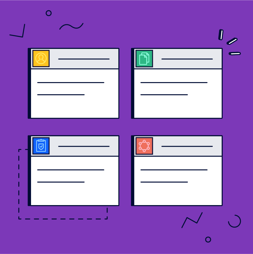 Teaser image for a company manual article, 4 handbooks lined up side by side..