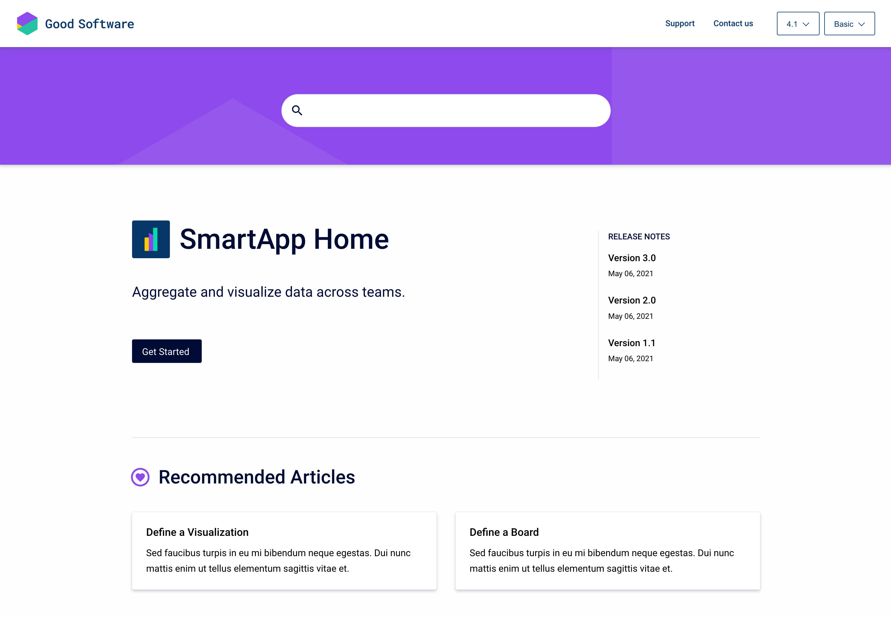 A Scroll Sites landing page