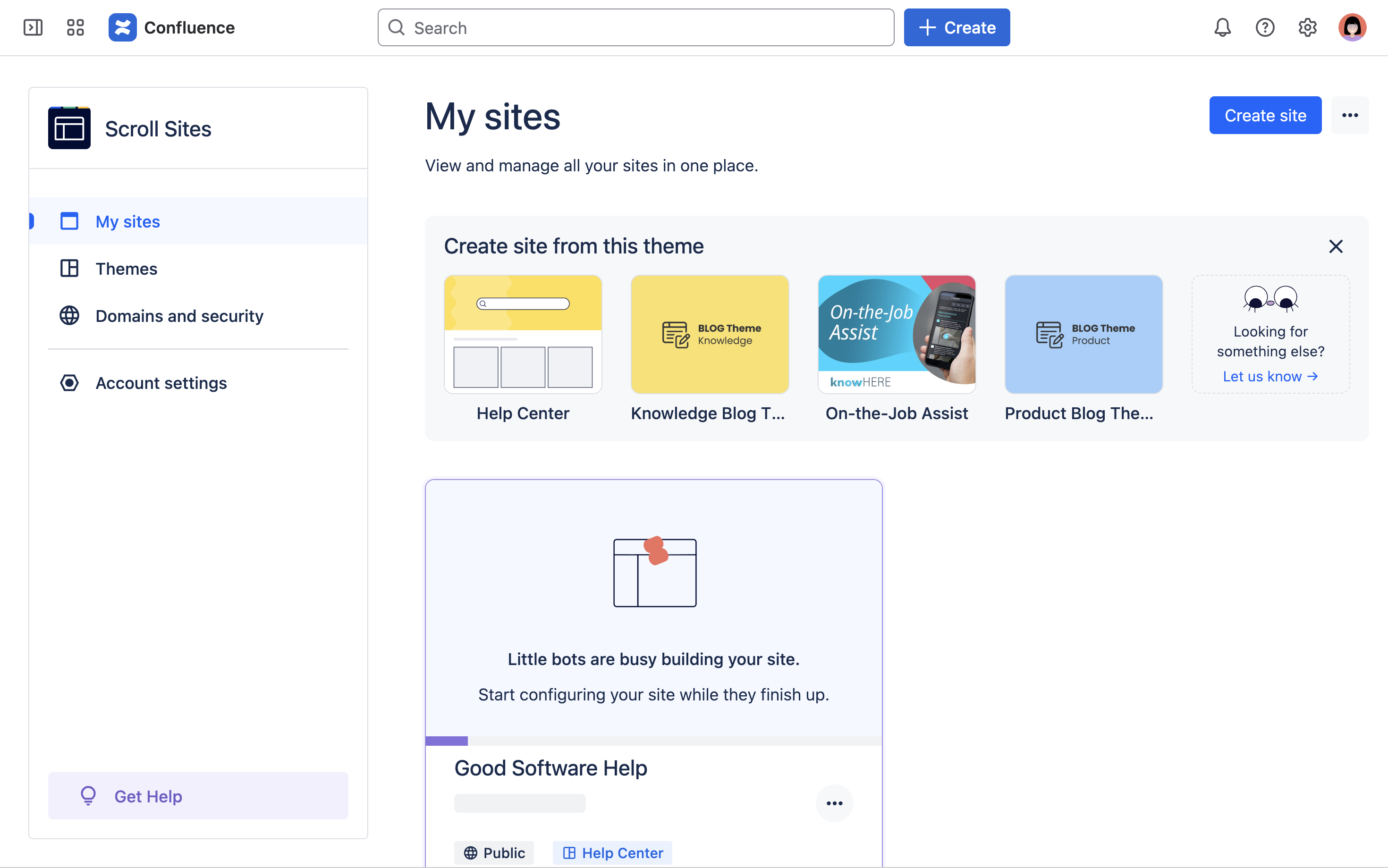 My Sites - Site in creation.png