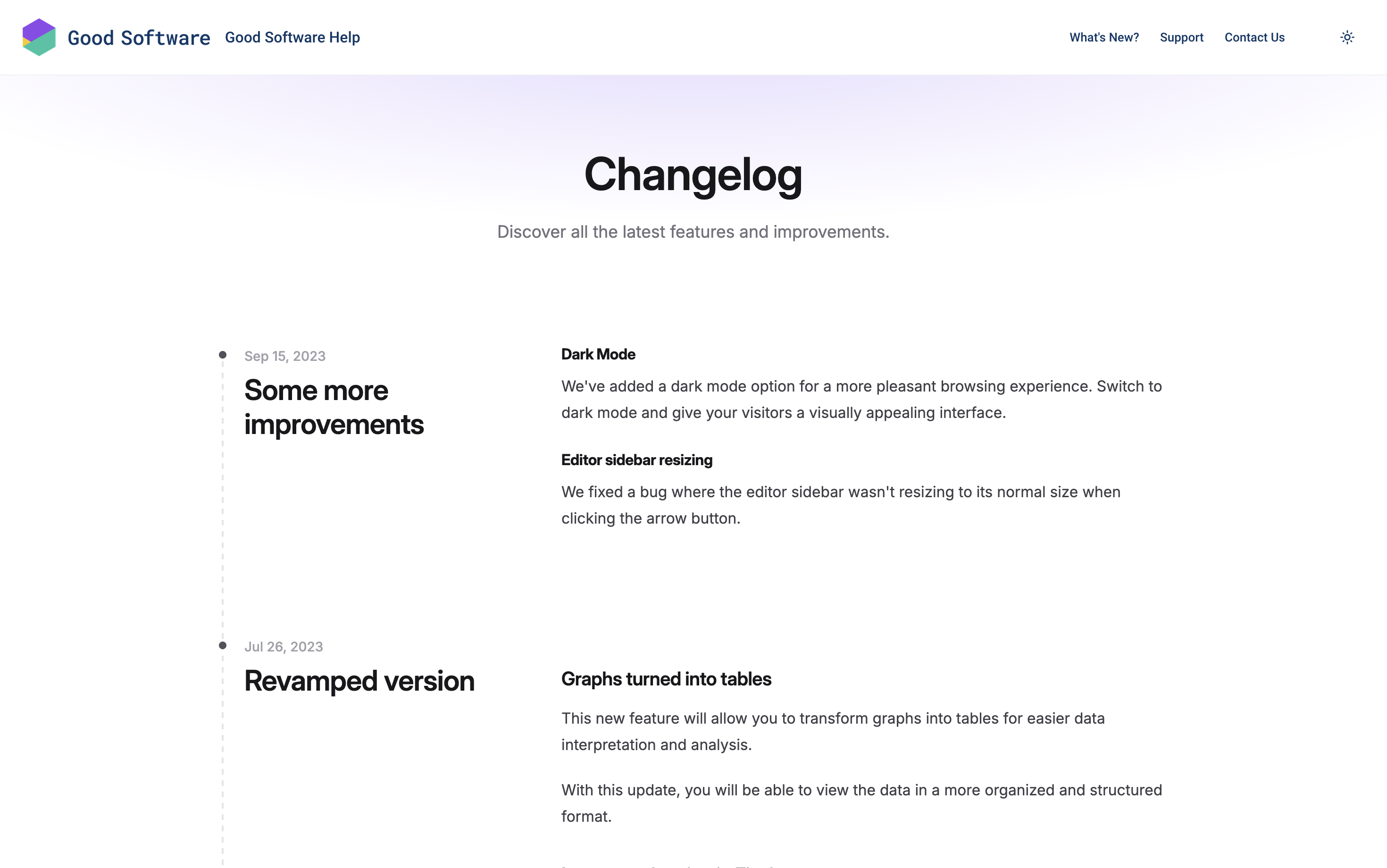 Released.so integration in a help center site
